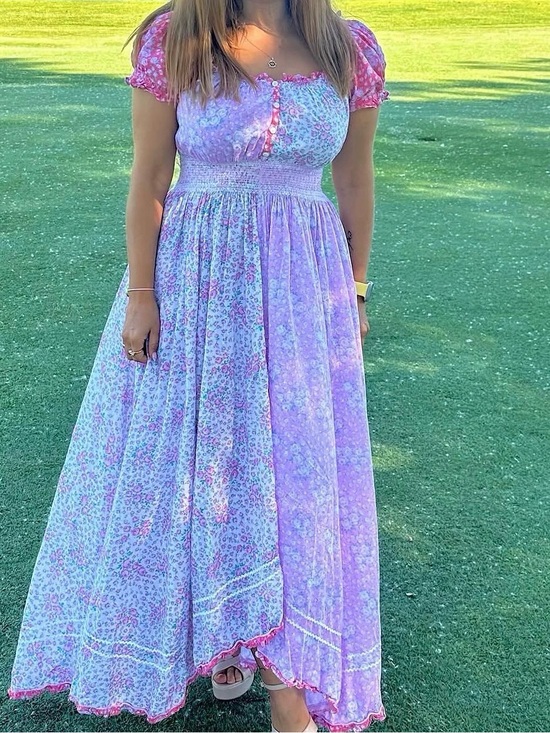 LoveShackFancy Dresses & Skirts - LoveShackFancy  Floral Puff-Sleeve Maxi Dress